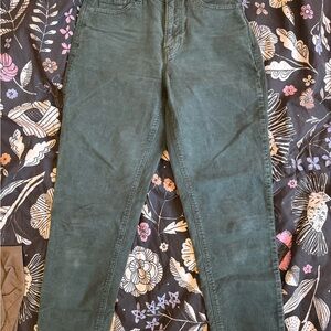 American Eagle Green Corduroy Mom Jeans
